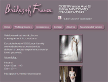 Tablet Screenshot of bridesoffrance.com